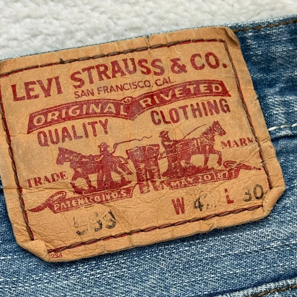 Levis 569 Jeans Mens 42x30 (FITS 44x29) Baggy Relaxed Fit Loose Straight‎ FLAW